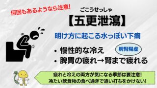 五更泄瀉で下痢する人